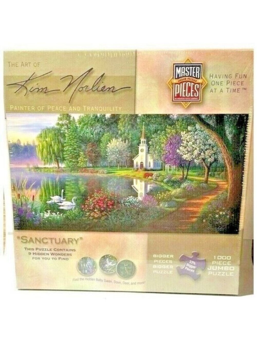 Puzzle MasterPiece Kim Norlien Sanctuary 1000 Pc Jumbo Jigsaw Hidden Object New